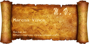 Marcsa Vince névjegykártya